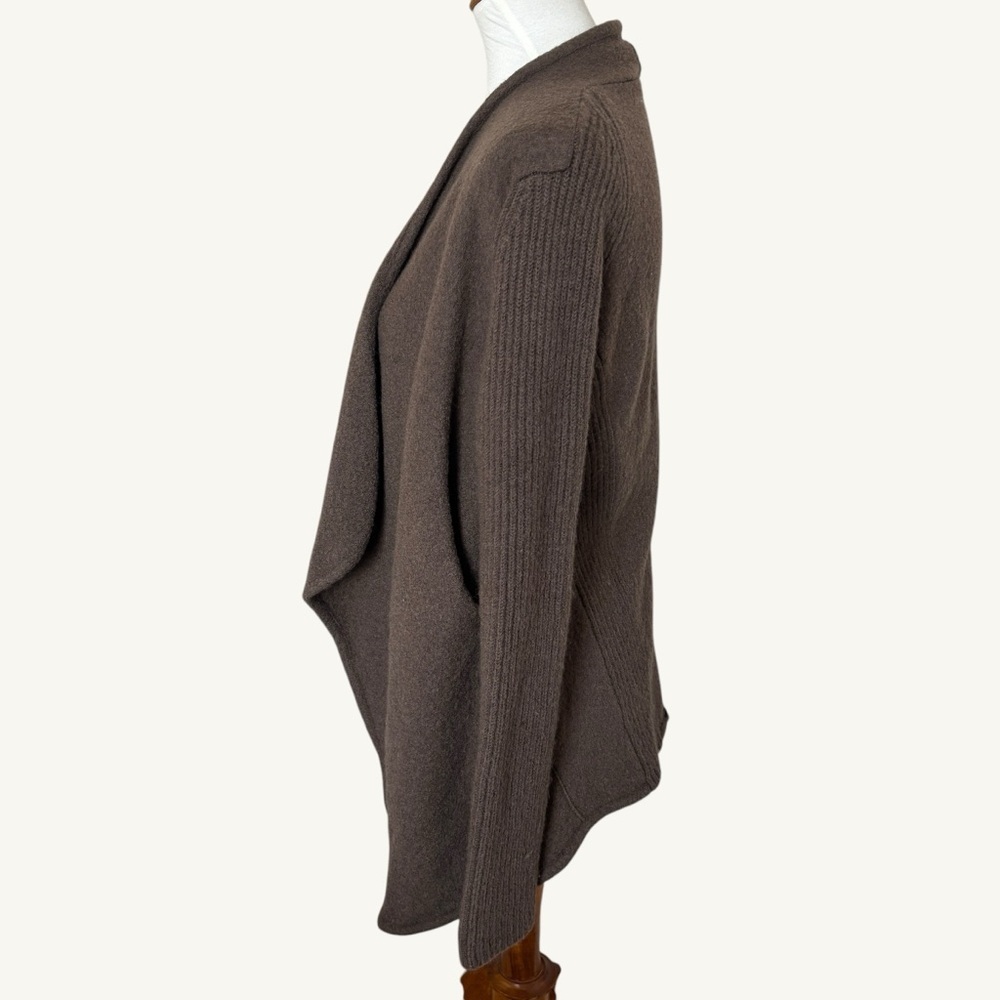 Vince Brown Sugar Boiled 100% Wool Swearter Cardigan Small - Picture 3 of 6